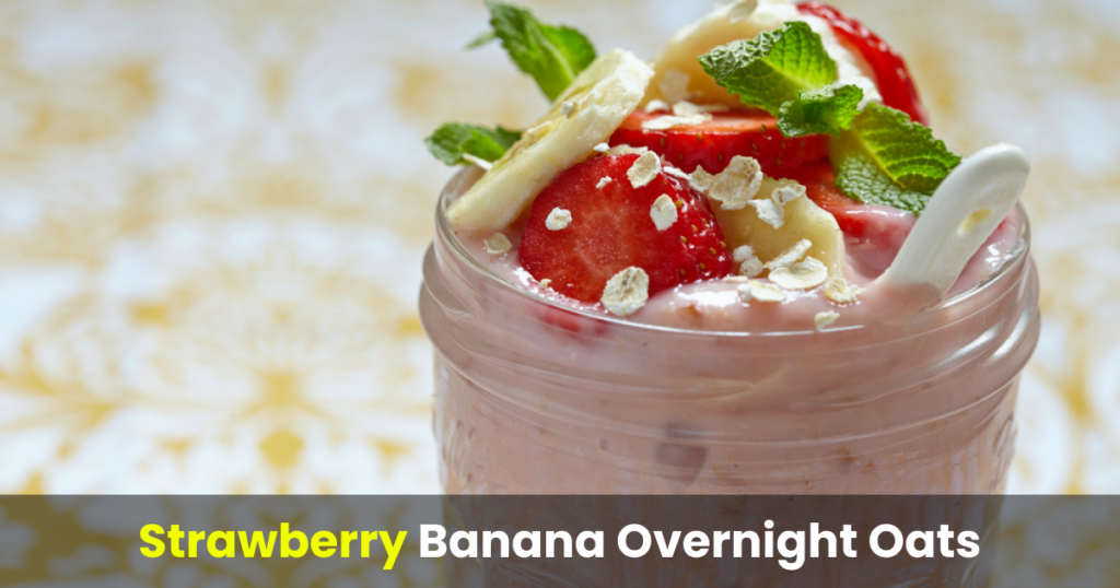 strawberry banana overnight oats