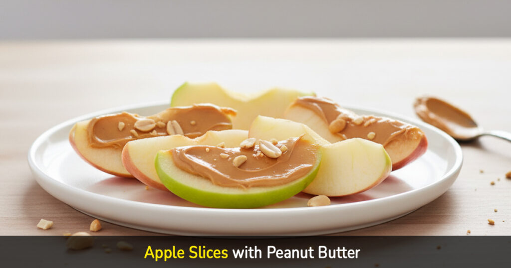 apple slices with peanut butter