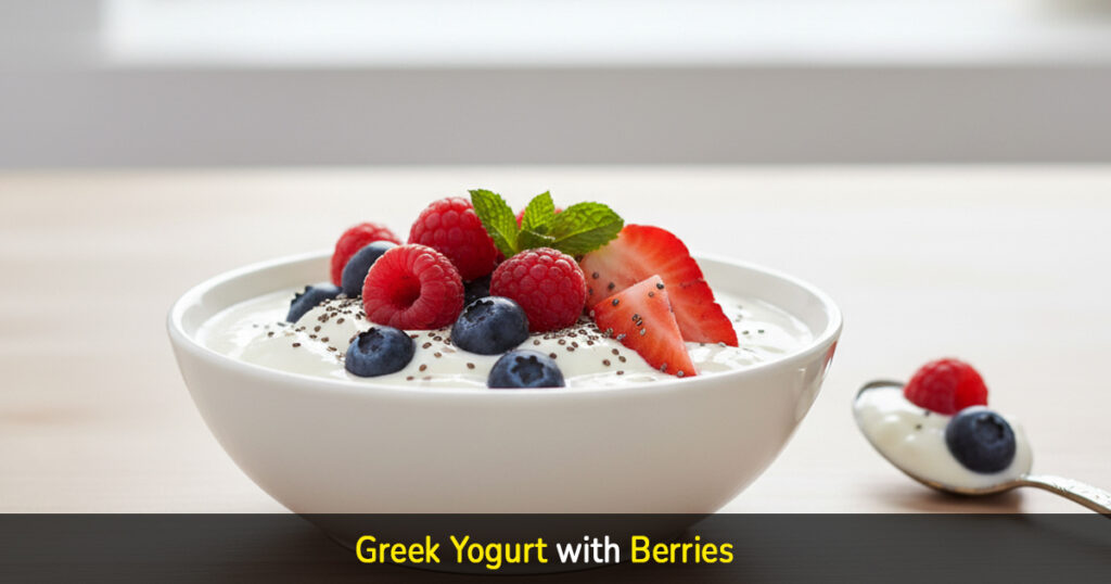 greek yogurt with berries