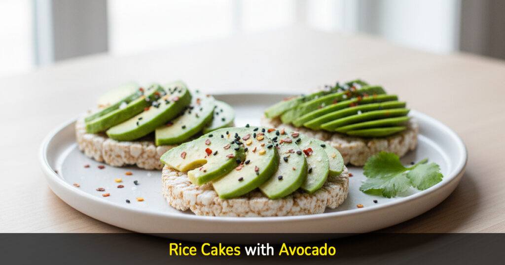 rice cakes with avocado