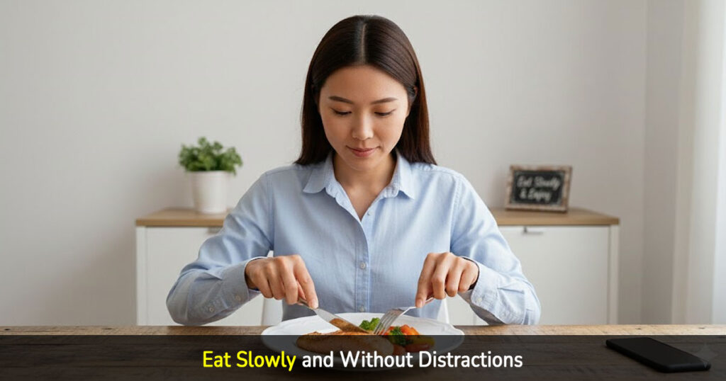 eat slowly and without distractions