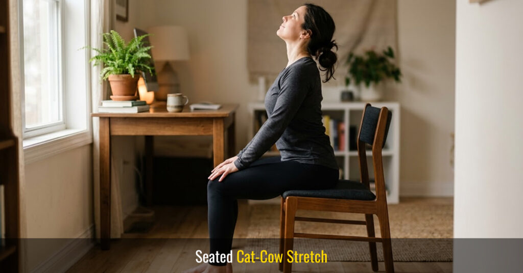 seated cat-cow stretch